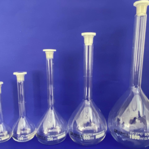 Borosilicate glass volumetric flask TC 27°C 50ml to 1000ml